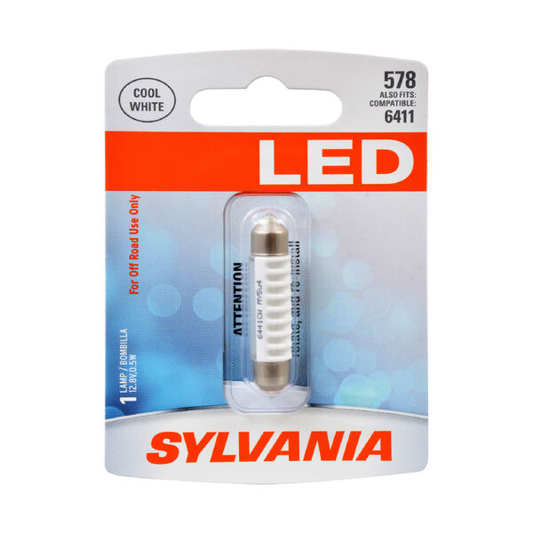 Sylvania Automotive 33268 Sylvania 578 White Syl Led Mini Bulb, 1 Pack