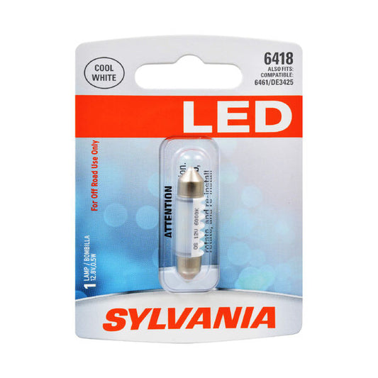 Sylvania Automotive 33276 Sylvania 6418 White Syl Led Mini Bulb, 1 Pack