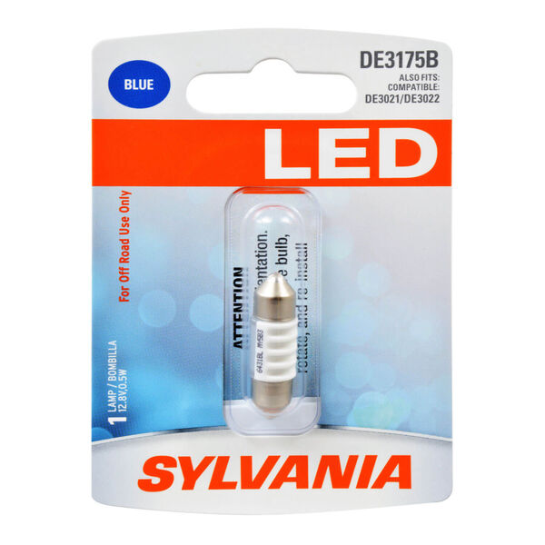 Sylvania Automotive 33280 Sylvania De3175 Blue Led Mini Bulb, 1 Pack