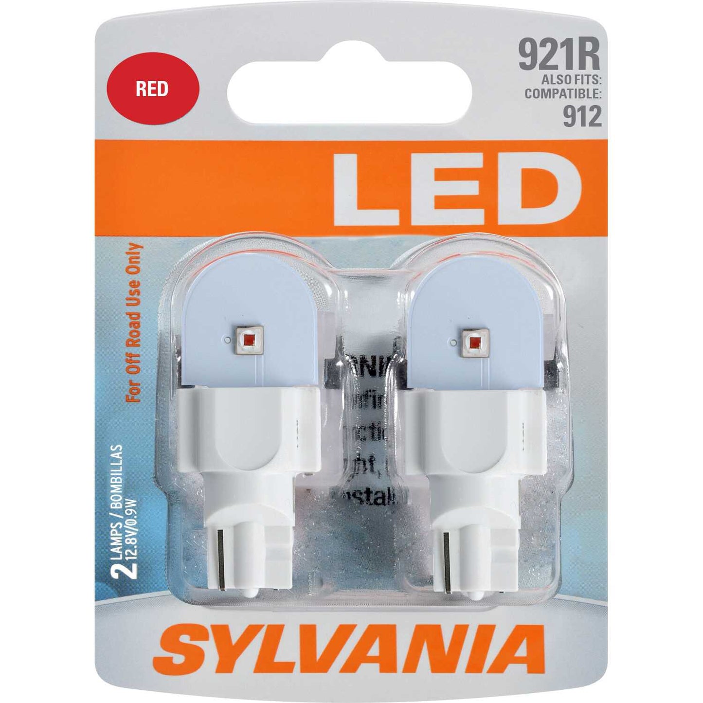 Sylvania Automotive 33316 Sylvania 921 Red Led Mini Bulb, 2 Pack