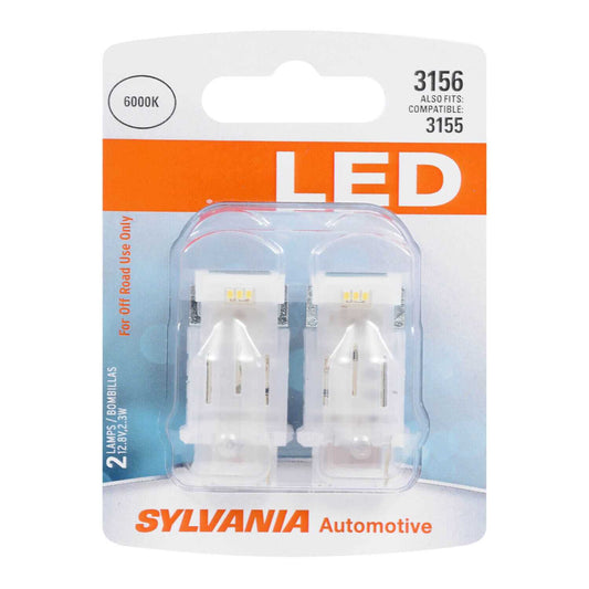 Sylvania Automotive 33388 Sylvania 3156 White Syl Led Mini Bulb, 2 Pack