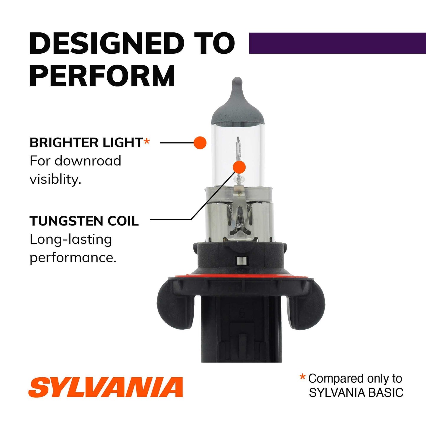 Sylvania Automotive 33464 Sylvania H13 Xtravision Halogen Headlight Bulb, 2 Pack