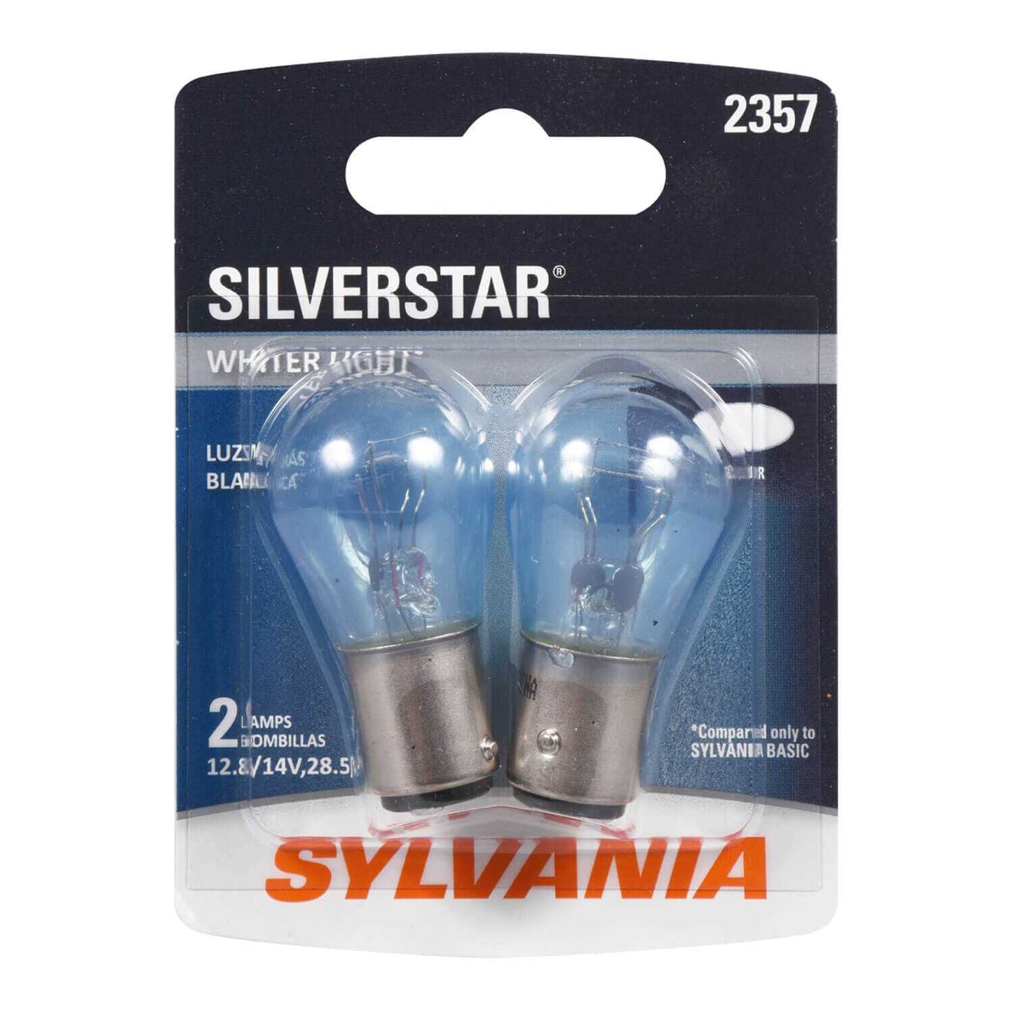 Sylvania Automotive 33818 Sylvania 2357 Silverstar Mini Bulb, 2 Pack