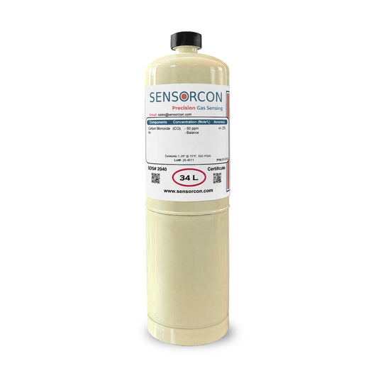 Sensorcon 101650PA 50 PPM Carbon Monoxide Calibration Gas - 34L