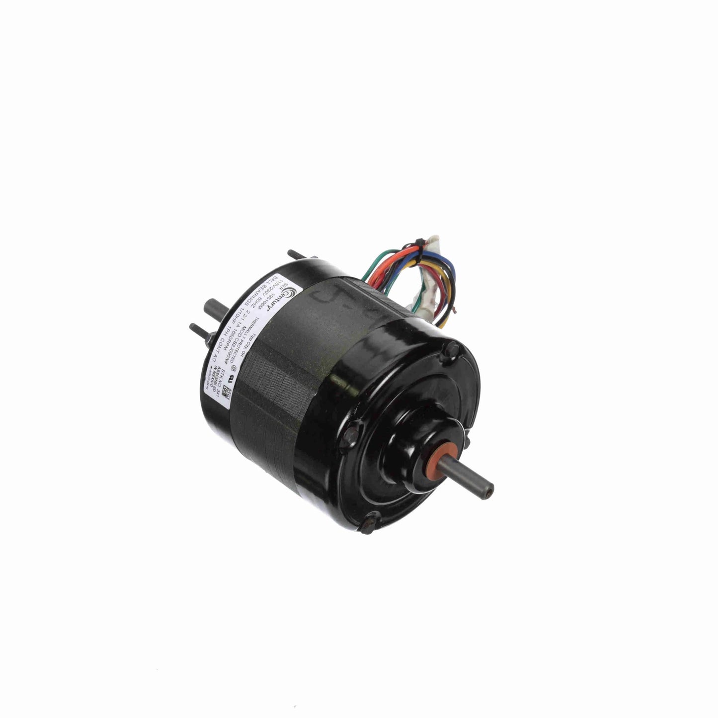 Century Fan Coil & Air Conditioner Motor, 1/10 HP, 1 Ph, 60 Hz, 115/230 V, 1650 RPM, 1 Speed, 4.4" Diameter, OPEN - 341