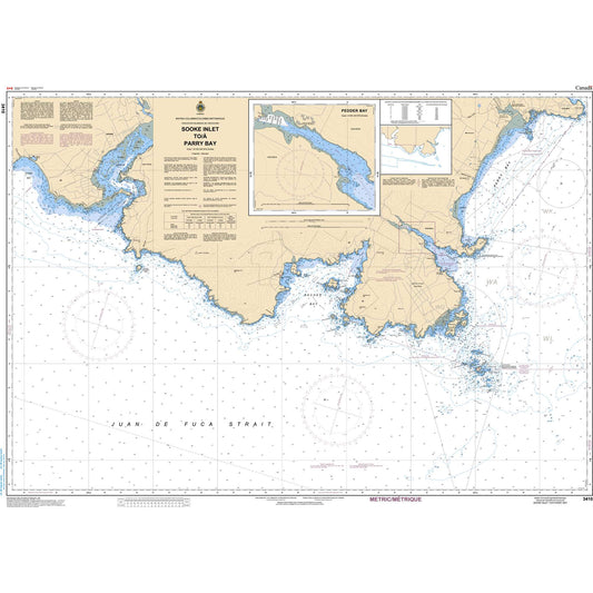 Paradise Clay CAN3410 CHS Chart Sooke Inlet to/ Parry Bay