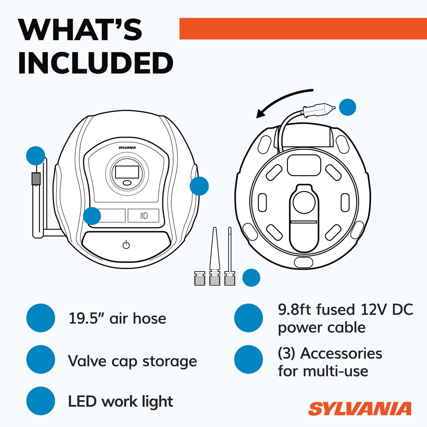 Sylvania Automotive 34160 Sylvania Plus Portable Tire Inflator