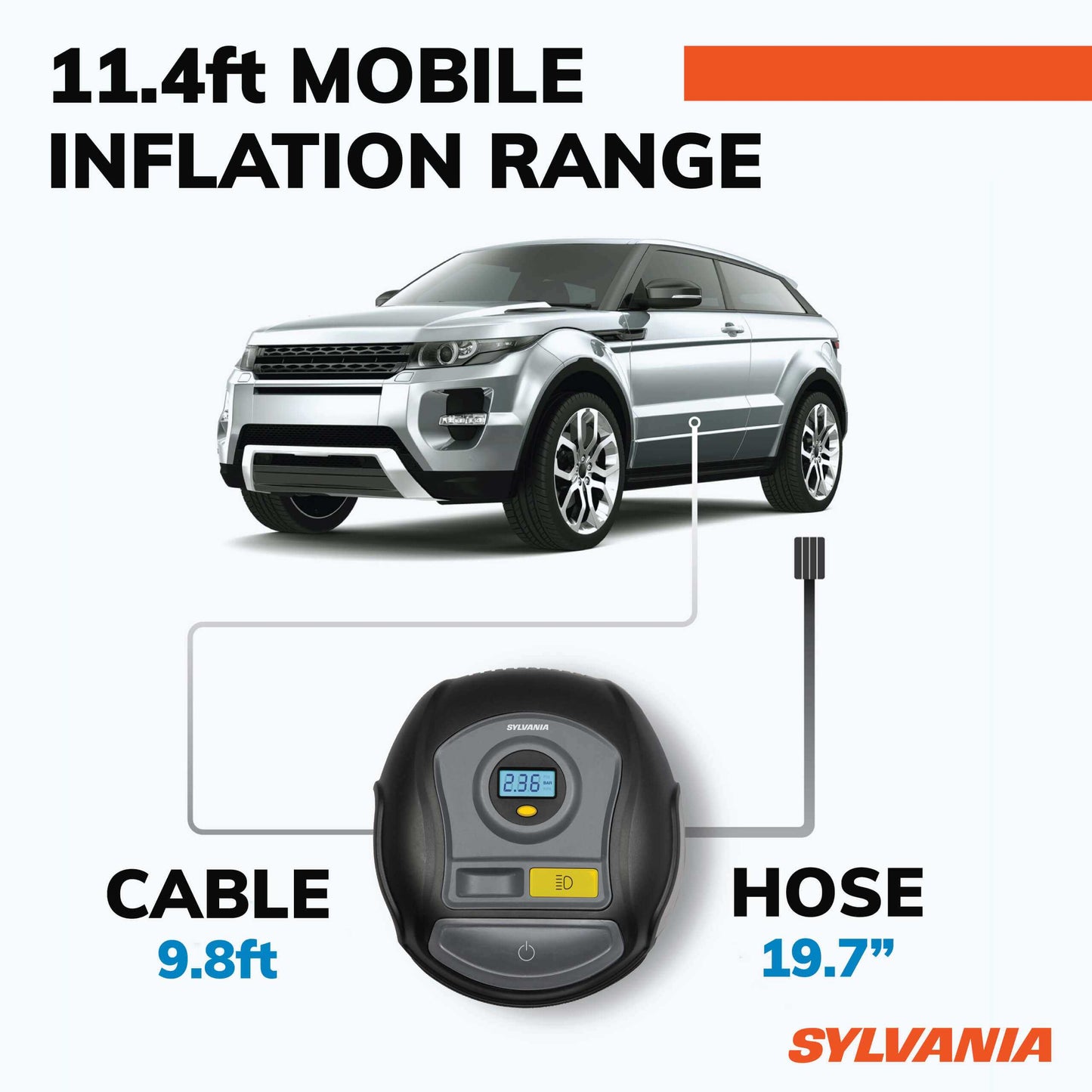 Sylvania Automotive 34160 Sylvania Plus Portable Tire Inflator