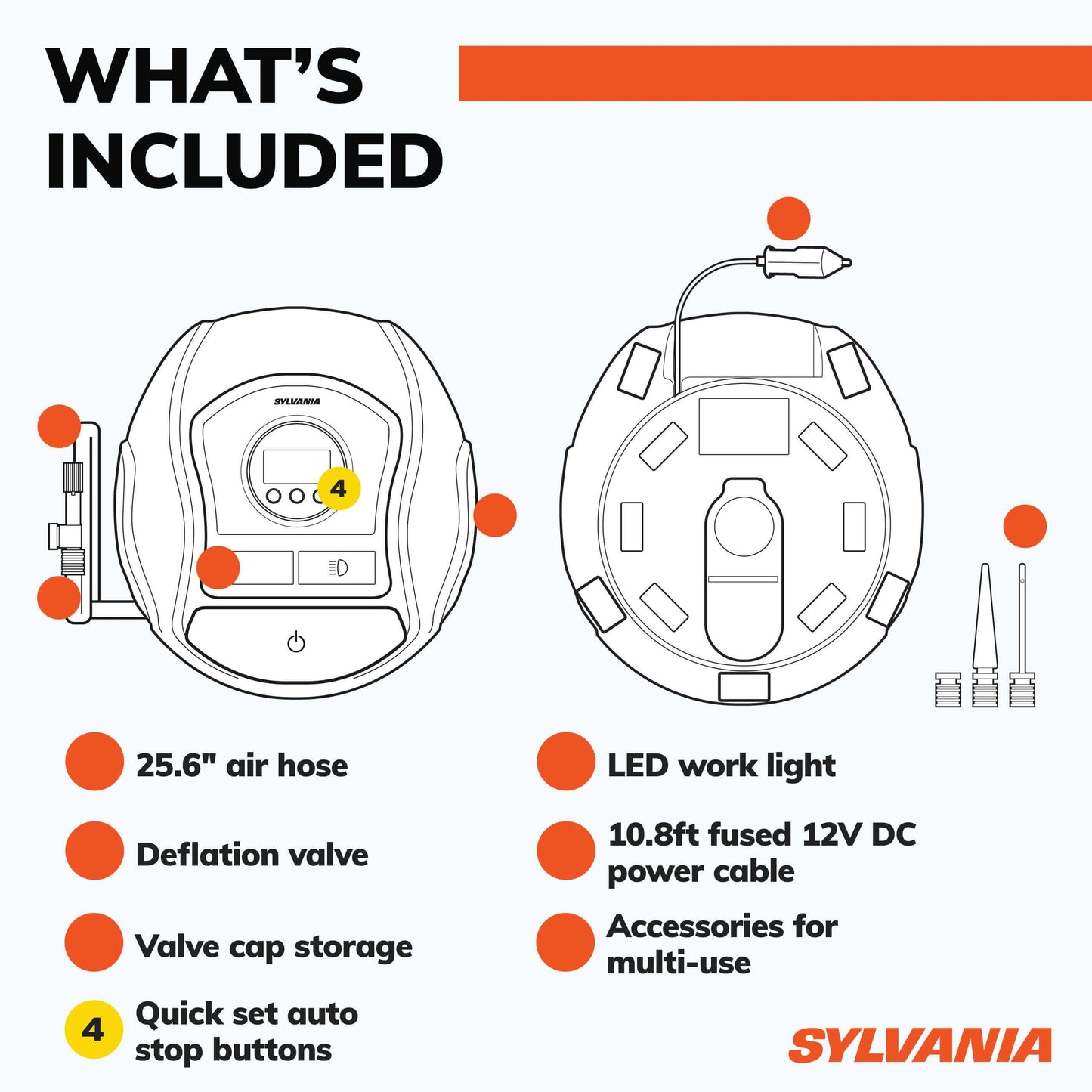 Sylvania Automotive 34162 Sylvania Pro Portable Tire Inflator