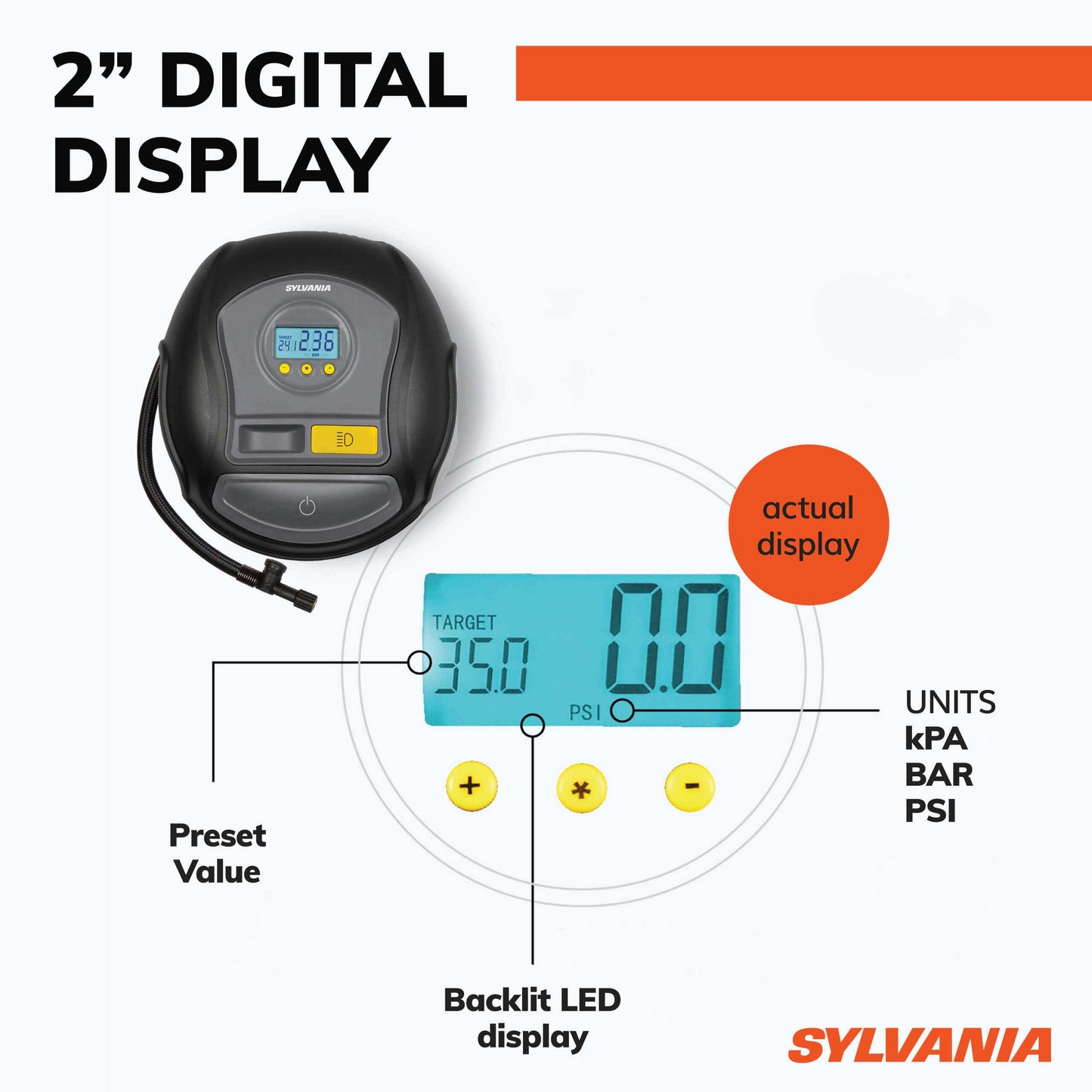 Sylvania Automotive 34162 Sylvania Pro Portable Tire Inflator