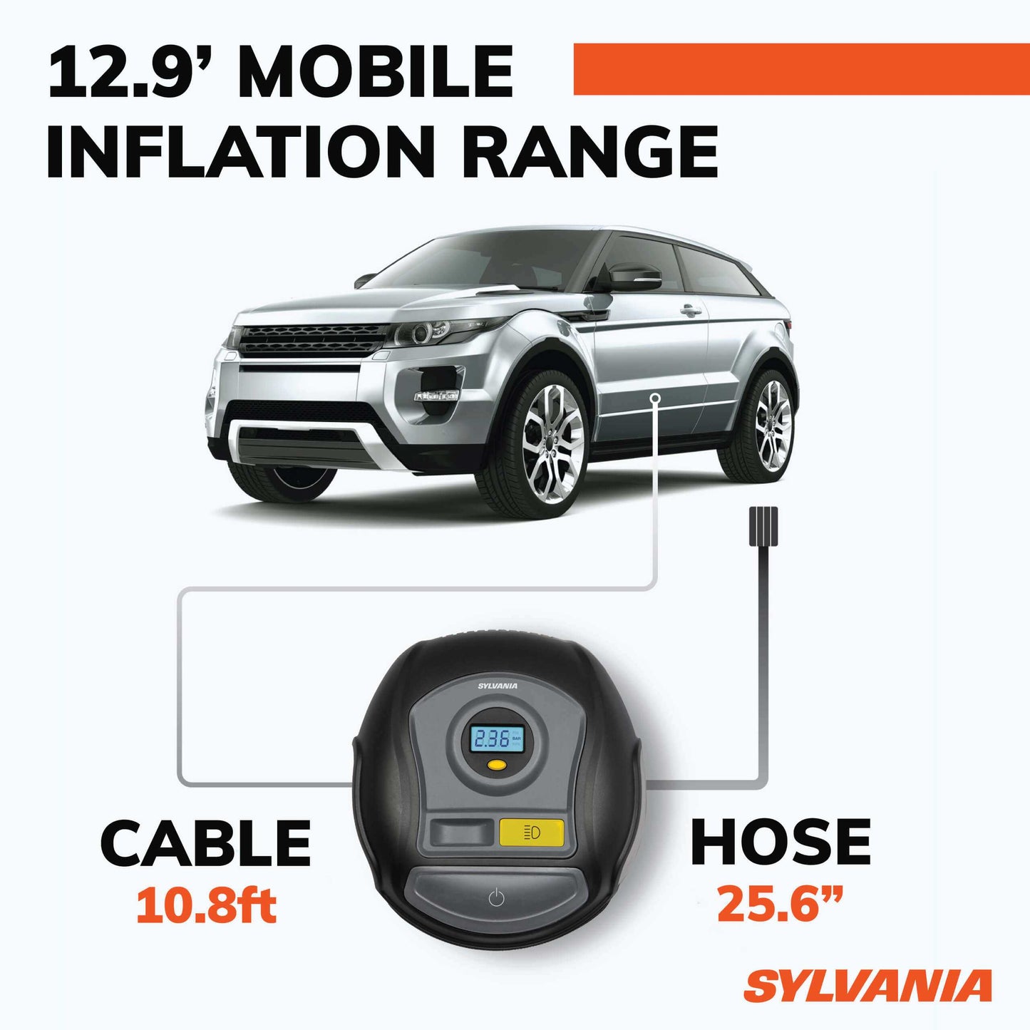 Sylvania Automotive 34162 Sylvania Pro Portable Tire Inflator