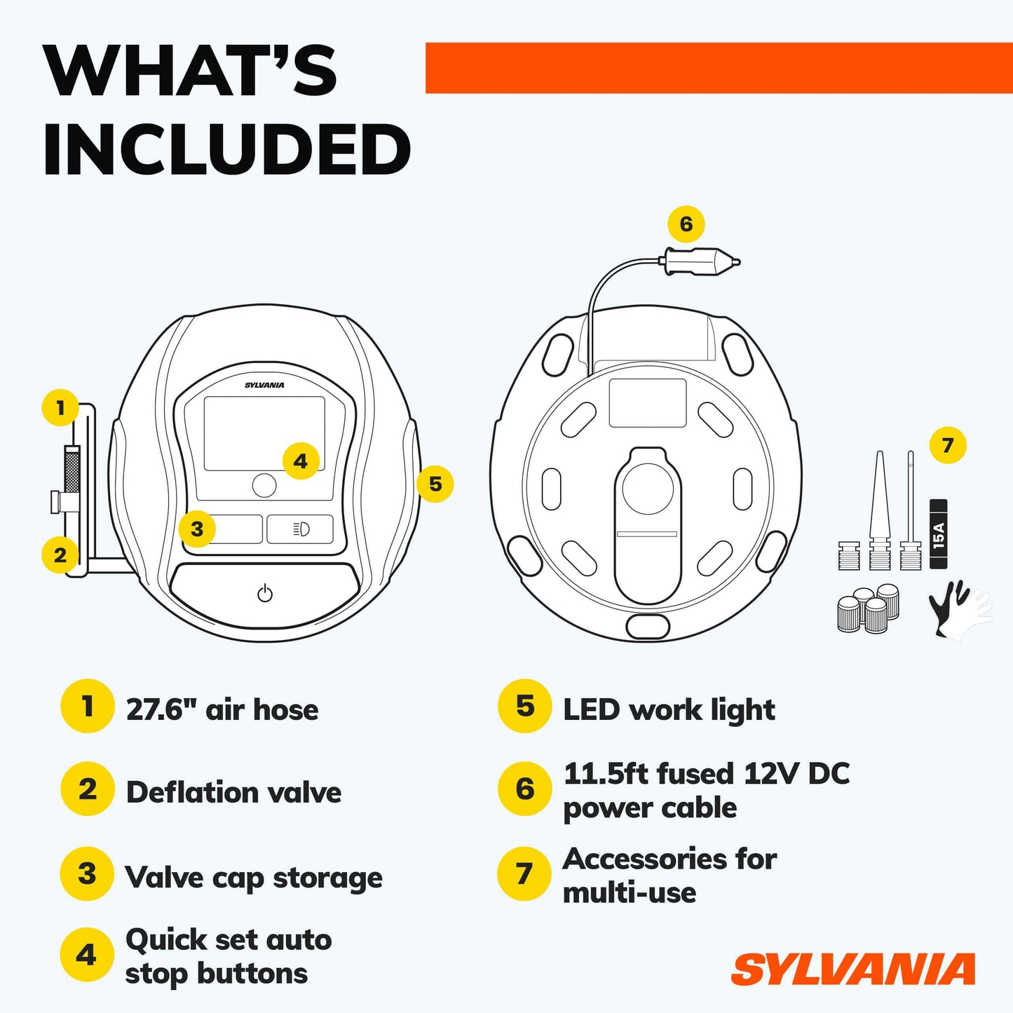 Sylvania Automotive 34164 Sylvania Rapid Portable Tire Inflator