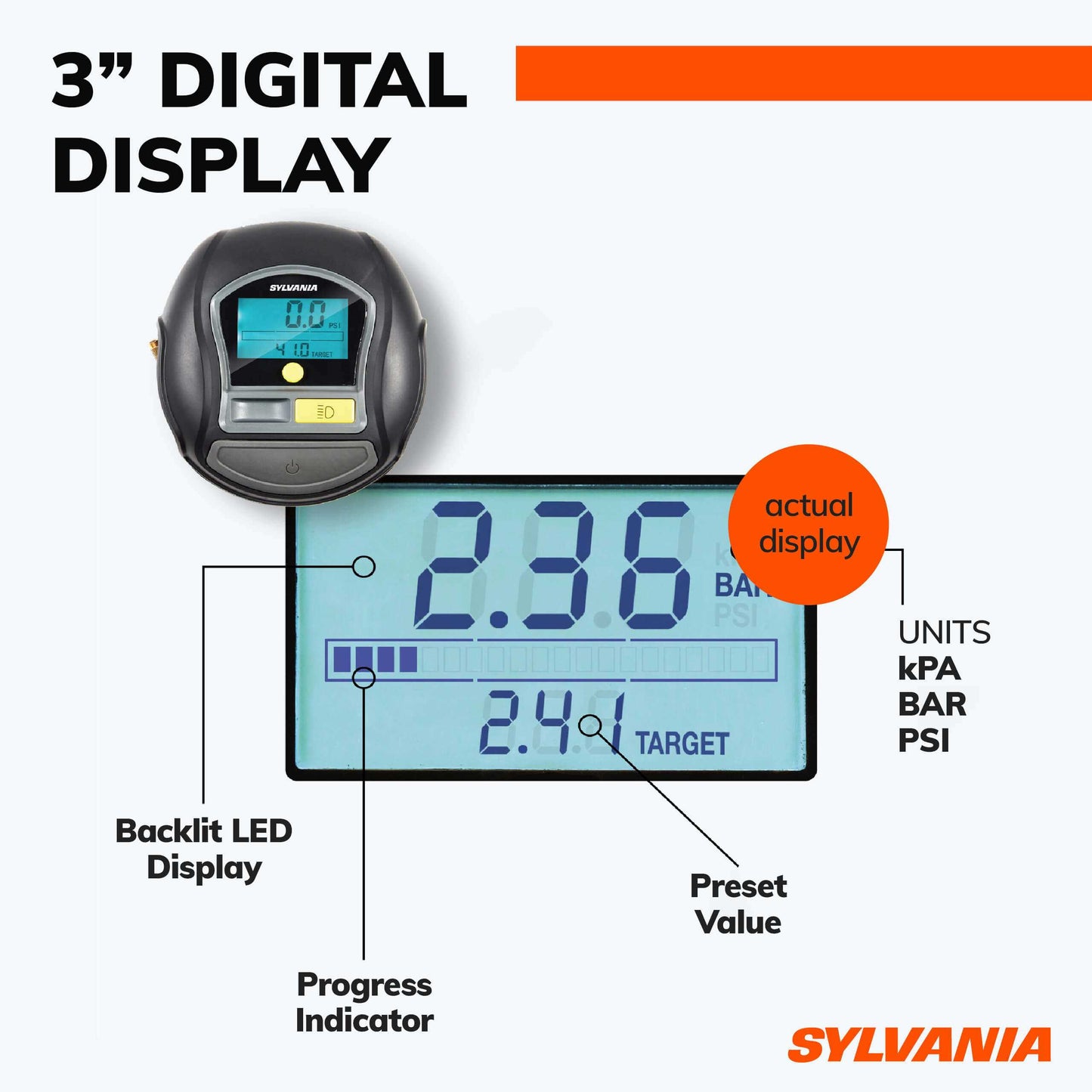 Sylvania Automotive 34164 Sylvania Rapid Portable Tire Inflator