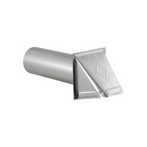 Lambro 3440GNDS 4 Inch Galvanized Steel Fresh Air Wall Intake Vent – Screen (No Damper) – 11 Inch Pipe