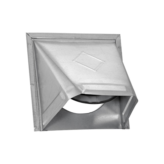 Lambro 3440GNT 4 Inch Galvanized Steel Wall Exhaust Hood Dryer Vent – Damper – Flush Mount