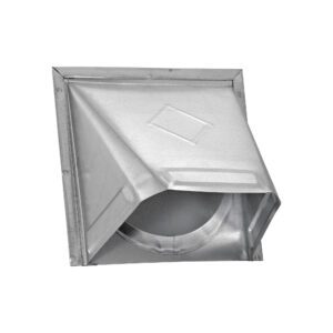 Lambro 3440GNT 4 Inch Galvanized Steel Wall Exhaust Hood Dryer Vent – Damper – Flush Mount