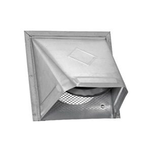 Lambro 3440GSNT 4 Inch Galvanized Steel Wall Exhaust Hood Bath Fan Vent – Damper – Screen – Flush Mount