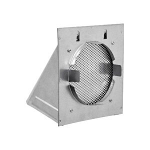 Lambro 3440GSNT 4 Inch Galvanized Steel Wall Exhaust Hood Bath Fan Vent – Damper – Screen – Flush Mount