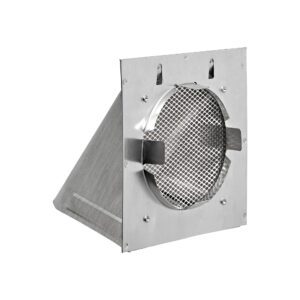 Lambro 3440NDSNT 4 Inch Aluminum Wall Fresh Air Intake Vent – Screen (No Damper)