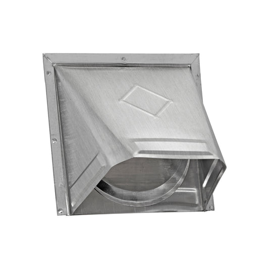 Lambro 3440NT 4 Inch Aluminum Wall Exhaust Hood Dryer Vent – Damper – Flush Mount