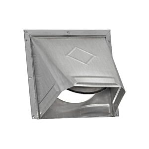 Lambro 3440NT 4 Inch Aluminum Wall Exhaust Hood Dryer Vent – Damper – Flush Mount