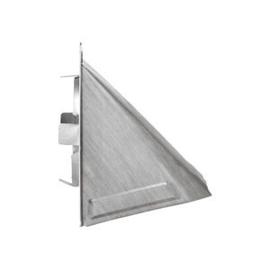 Lambro 3440NT 4 Inch Aluminum Wall Exhaust Hood Dryer Vent – Damper – Flush Mount