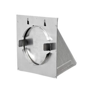 Lambro 3440NT 4 Inch Aluminum Wall Exhaust Hood Dryer Vent – Damper – Flush Mount