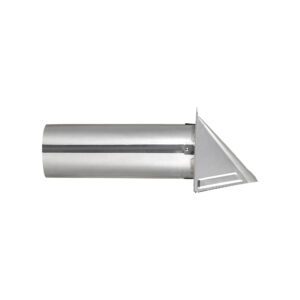 Lambro 344-B 4 Inch Aluminum Wall Exhaust Hood Dryer Vent – Damper – 11 Inch Pipe