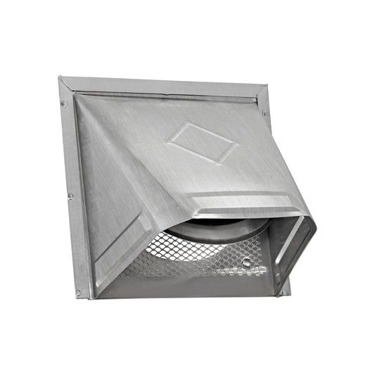 Lambro 3440SNT 4 Inch Aluminum Wall Exhaust Hood Bath Fan Vent – Damper – Screen – Flush Mount