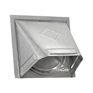 Lambro 3440SNT 4 Inch Aluminum Wall Exhaust Hood Bath Fan Vent – Damper – Screen – Flush Mount