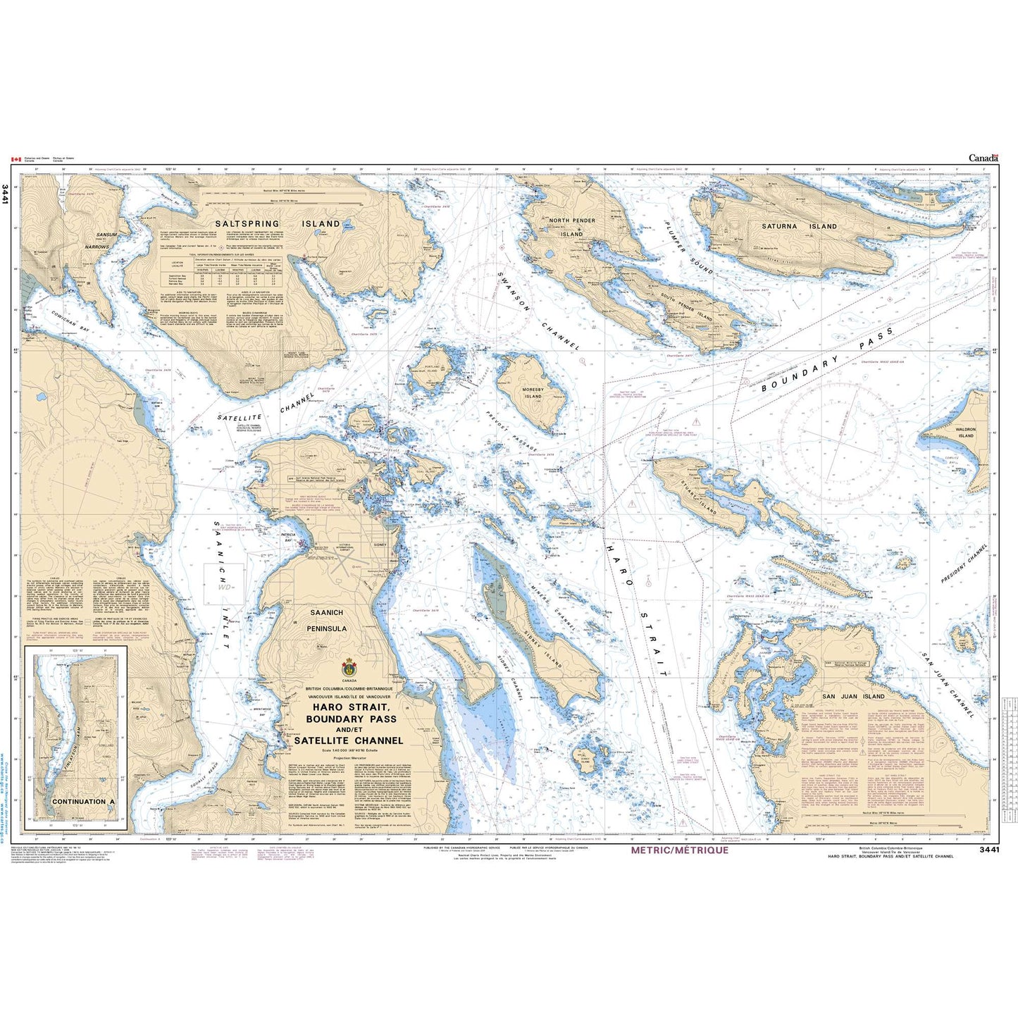 Paradise Clay CAN3441 CHS Haro Strait, Boundary Pass and/et Satellite Channel