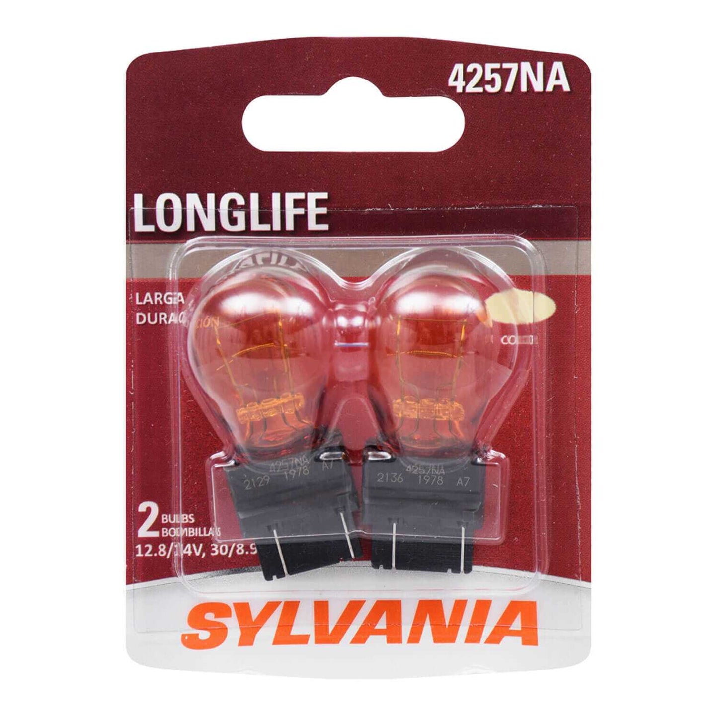 Sylvania Automotive 34448 Sylvania 4257Na Long Life Mini Bulb, 2 Pack