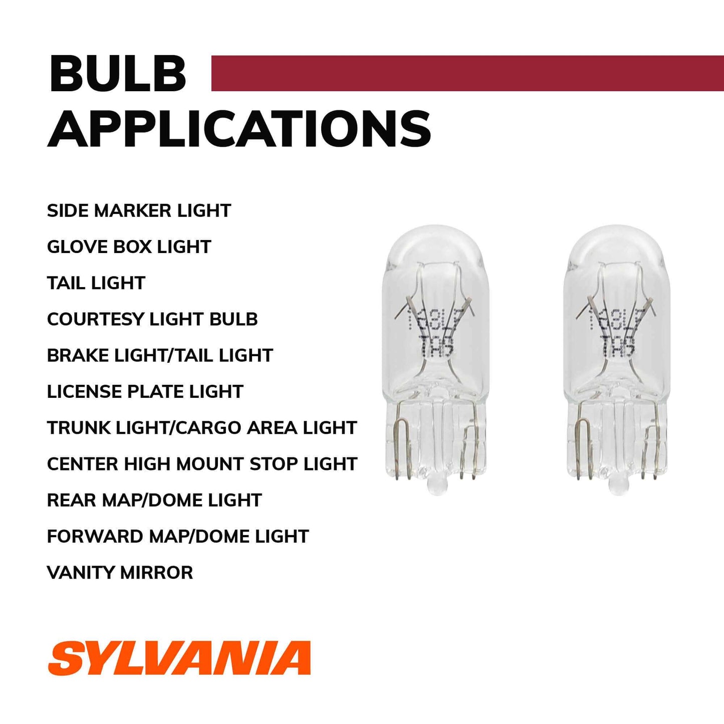 Sylvania Automotive 34476 Sylvania 168 Long Life Mini Bulb, 2 Pack