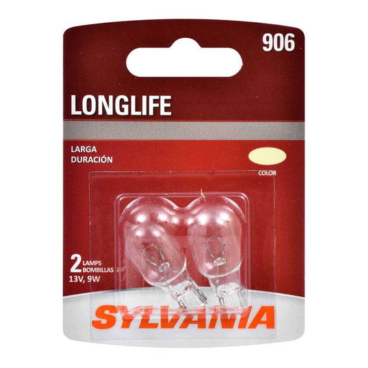 Sylvania Automotive 34484 Sylvania 906 Long Life Mini Bulb, 2 Pack