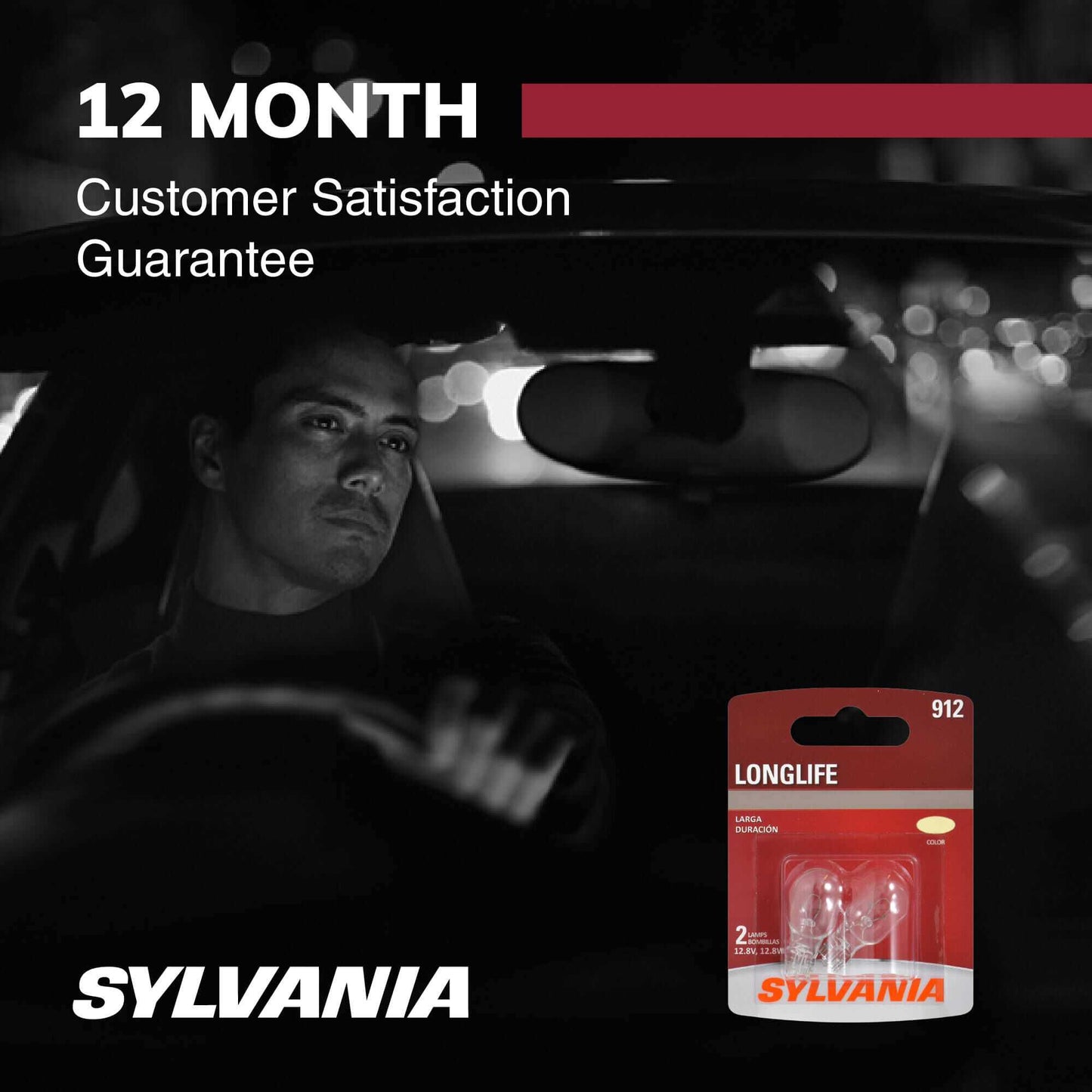 Sylvania Automotive 34485 Sylvania 912 Long Life Mini Bulb, 2 Pack