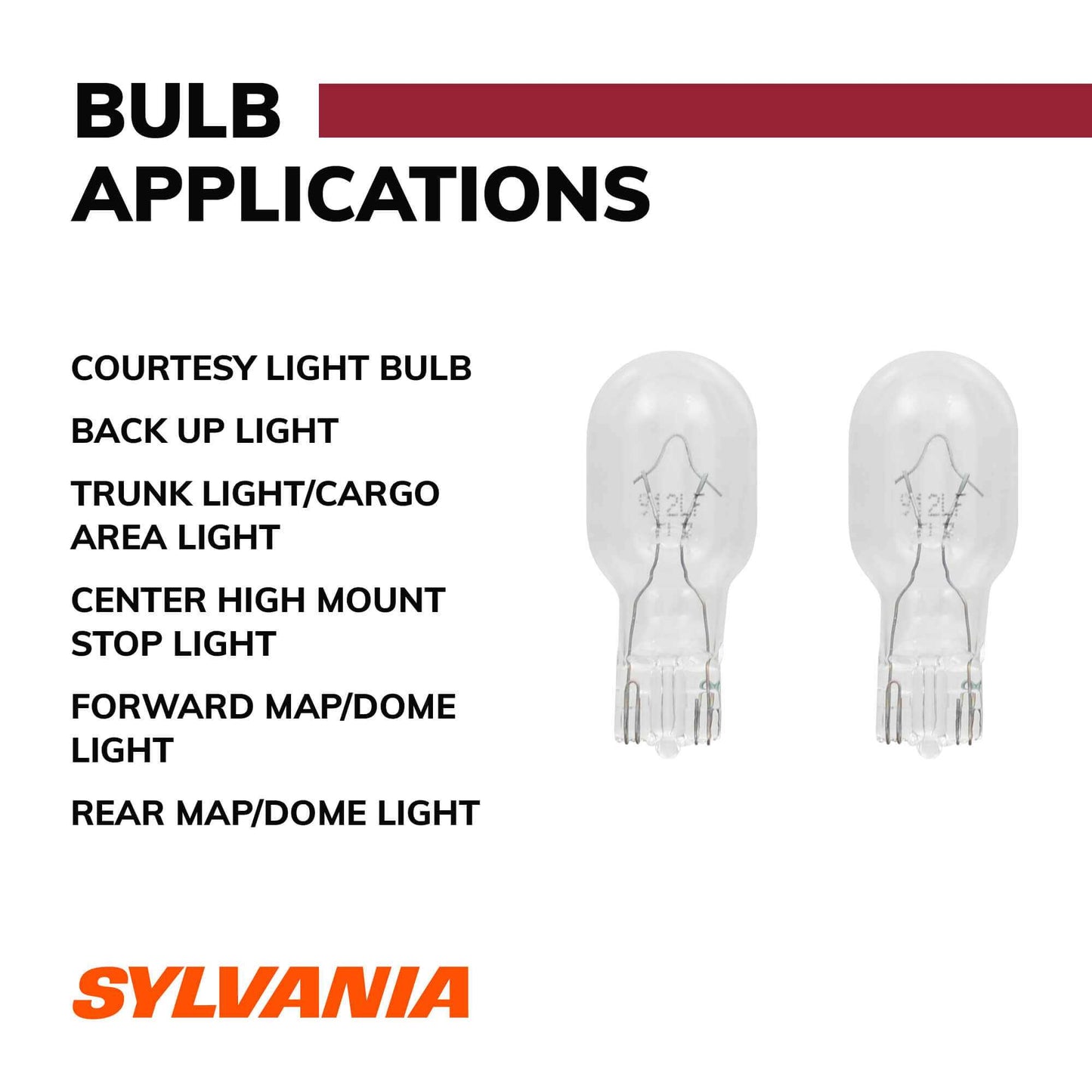 Sylvania Automotive 34485 Sylvania 912 Long Life Mini Bulb, 2 Pack