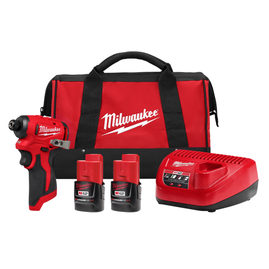 Milwaukee Tool 3450-22 M12™ Subcompact Brushless 1/4" Hex Impact Driver Kit, 1 ST