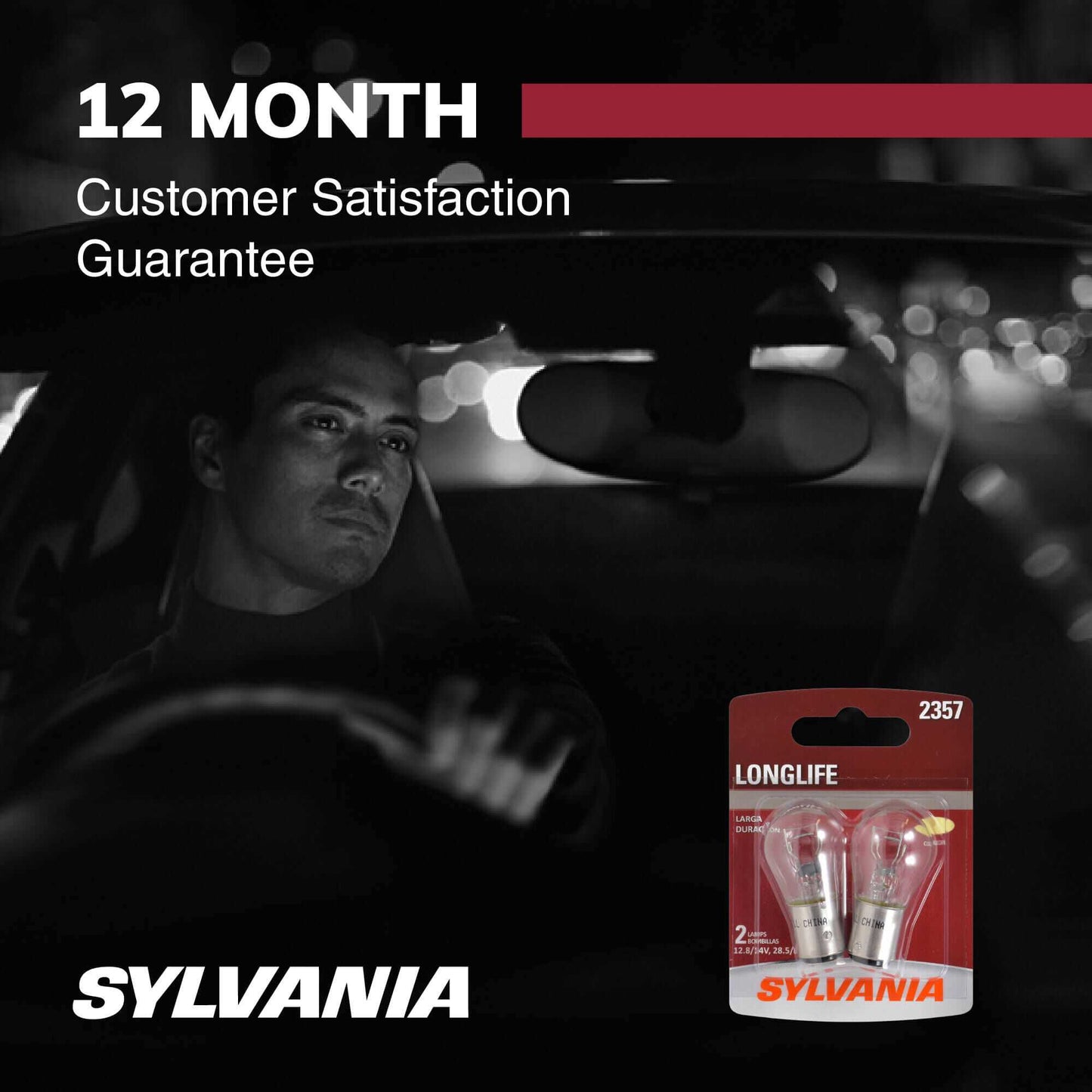 Sylvania Automotive 34509 Sylvania 2357 Long Life Mini Bulb, 2 Pack