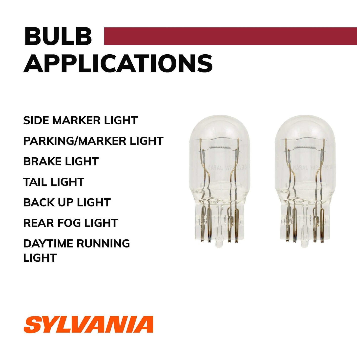 Sylvania Automotive 34536 Sylvania 7443 Long Life Mini Bulb, 2 Pack