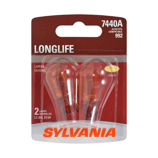 Sylvania Automotive 34559 Sylvania 7440A Long Life Mini Bulb, 2 Pack