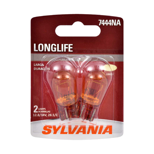 Sylvania Automotive 34560 Sylvania 7444Na Long Life Mini Bulb, 2 Pack