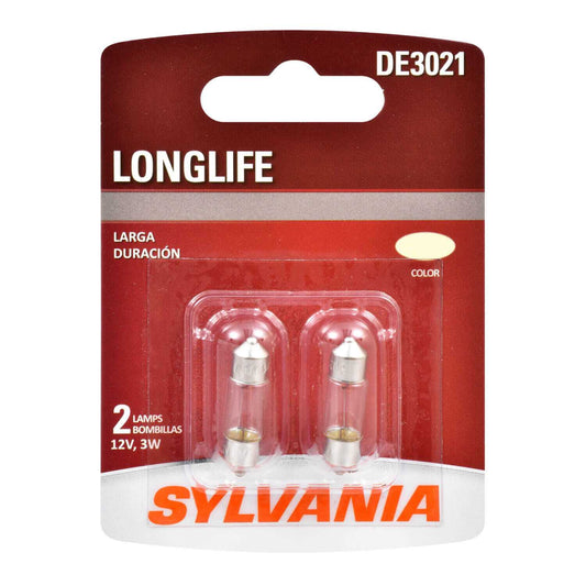 Sylvania Automotive 34564 Sylvania De3021 Long Life Mini Bulb, 2 Pack