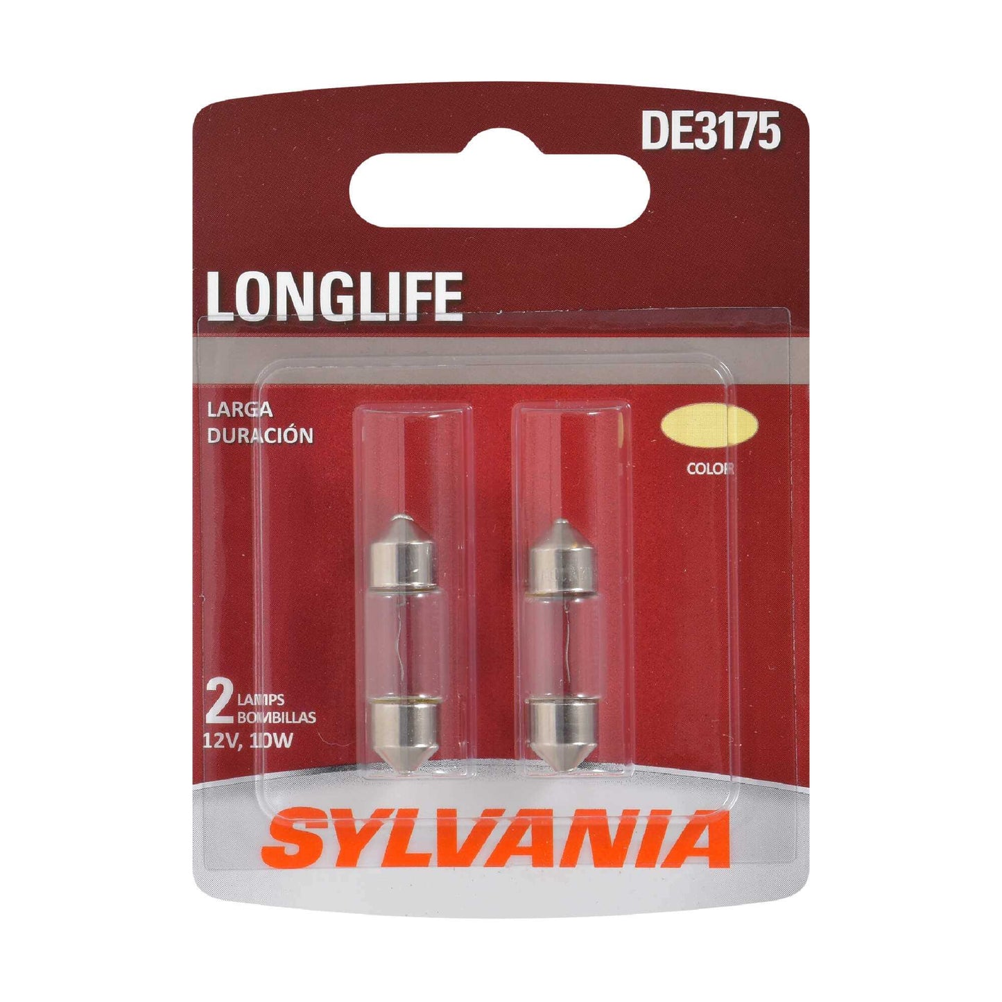 Sylvania Automotive 34566 Sylvania De3175 Long Life Mini Bulb, 2 Pack