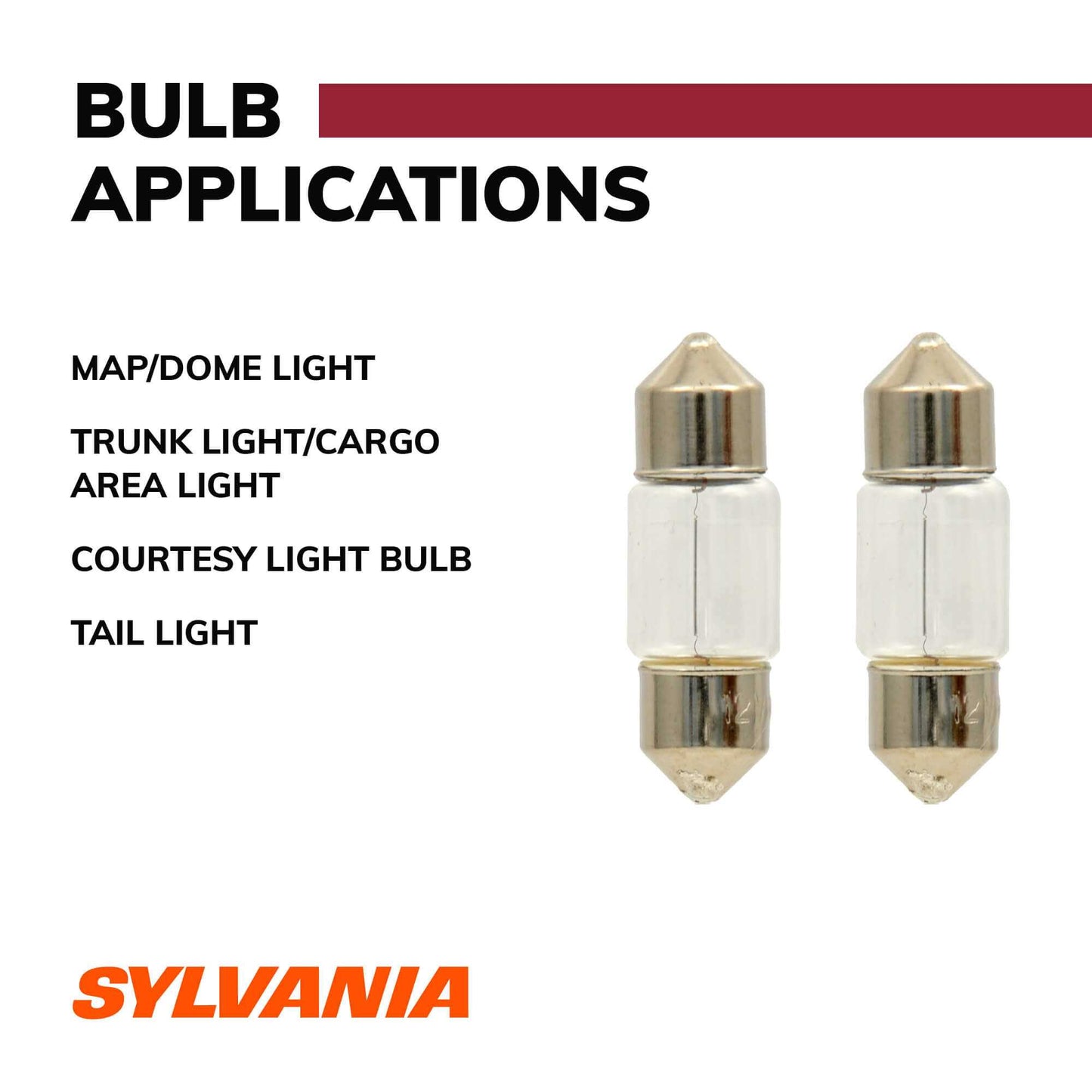 Sylvania Automotive 34566 Sylvania De3175 Long Life Mini Bulb, 2 Pack