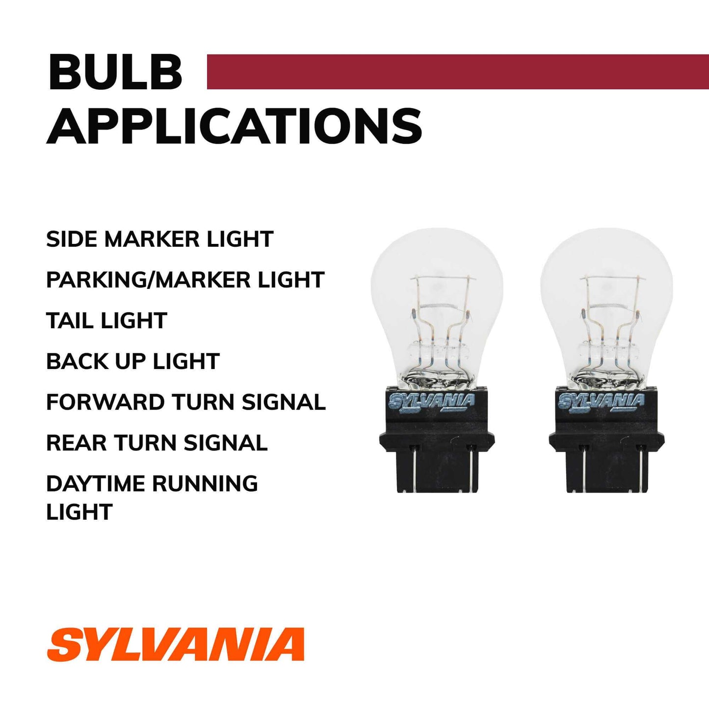 Sylvania Automotive 34584 Sylvania 3157 Long Life Mini Bulb, 2 Pack