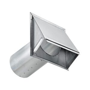 Lambro 3460G-11 6 Inch Galvanized Steel Exhaust Wall Hood Vent – 11 Inch Pipe