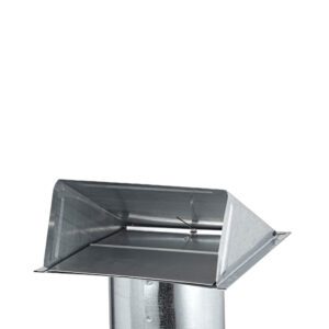 Lambro 3460G-11 6 Inch Galvanized Steel Exhaust Wall Hood Vent – 11 Inch Pipe