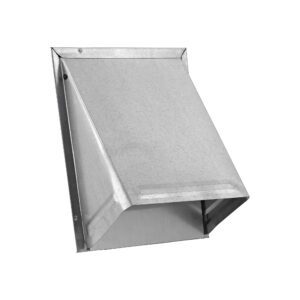 Lambro 3480GNT 8 Inch Galvanized Steel Wall Exhaust Hood Bath Fan Vent – Damper – Flush Mount