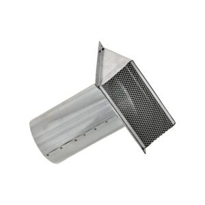 Lambro 3480GS-11 8 Inch Galvanized Steel Exhaust Wall Hood Vent – 11 Inch Pipe – Screen