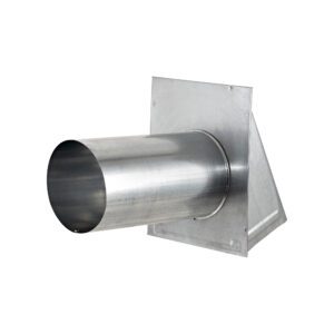 Lambro 3480GS-11 8 Inch Galvanized Steel Exhaust Wall Hood Vent – 11 Inch Pipe – Screen